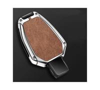 RORVECQ pour Mercedes pour Benz A C E S Class GLA CLA GLK GLC CLS W204 W463 W176 W251 W205 AMG Coque Clé Voiture en Alliage Zinc(Silver-Brown,Single)