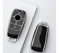 RORVECQ pour Mercedes pour Benz Classe A C E S G GLC CLE CLA W177 W205 W213 W222 X167 AMG Coque De Protection Souple TPU Clé Voiture(Noir)