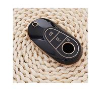 RORVECQ pour Mercedes pour Benz Classe C S W206 W223 S350 C260 C300 S400 S450 S500 Accessoire Coque De Protection pour Clé Voiture TPU(Or Noir)