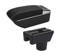 RORVECQ Pour Mitsubishi Pour Attrage Pour Mirage Pour Mirage Pour Space Star Accoudoir De Voiture Boîte Pièces De Rechange Accessoires Auto Boîte De Rangement(D3 Noir blanc Sans USB)