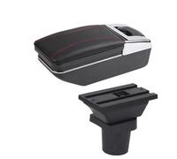RORVECQ Pour Mitsubishi Pour Colt Boîtier D'accoudoir Pour Colt PLUS Accoudoir Voiture Boîte De Rangement Central(Une ligne rouge PAS d'USB)