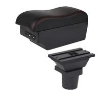 RORVECQ Pour Mitsubishi Pour Colt Z30 Boîtier D'accoudoir Pour Colt Accoudoir Voiture Boîte De Rangement Centrale Avec USB(C red line 7USB)
