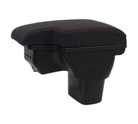 RORVECQ Pour N&issan Pour Juke Pour ESQ 2011 2012 2013 2014 2015 2016 2018 2019 Boîte De Rangement Centrale En Cuir Noir Avec USB Modification(Cuir véritable B1)