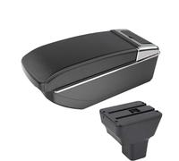 RORVECQ Pour N&issan Pour Kicks Boîte D'accoudoir Voiture 2016-2021 Pièces Intérieur Pièces Rétrofit Boîte Rangement Central Interface USB(B3 Black white NO USB)
