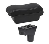 RORVECQ Pour N&issan Pour March Pour Micra K13 MK4 IV 2010-2023 Pour Sunny Boîte De Rangement D'accoudoir Centrale De Console(Ligne blanche B2)