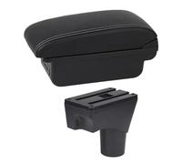 RORVECQ Pour N&issan Pour March Pour Micra K13 MK4 IV 2010-2023 Pour Sunny Boîte De Rangement D'accoudoir Centrale De Console(Ligne Blanche C1)