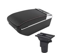 RORVECQ Pour N&issan Pour March Pour Micra K13 MK4 IV Pour Sunny Boîte D'accoudoir Boîte D'accoudoir Central(A1 Noir rouge 7USB)