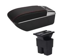 RORVECQ Pour N&issan Pour NV200 Boîte D'accoudoir Pièces Retrofit Détails Intérieurs Accoudoir Auto Boîte De Rangement(D1 Noir rouge Pas d'USB)