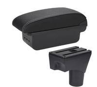 RORVECQ Pour N&issan Pour Sunny Boîte D'accoudoir Pour N&issan Pour March Pour Micra K13 2010-2022 Accoudoir De Voiture Boîte D'accoudoir Central(B3 Noir blanc 3USB)