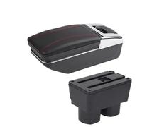 RORVECQ Pour N&issan Pour Tiida C11 Boîte D'accoudoir Pour Tiida Pour Latio Pour Sylphy Boîte D'accoudoir Auto Boîte D'accoudoir Centrale Intérieure(Une ligne rouge PAS d'USB)