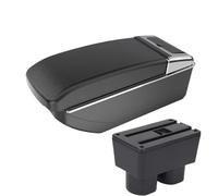 RORVECQ Pour N&issan Pour Tiida C11 Pour Latio Pour Sylphy Boîte À Accoudoir Pour Voiture Boîtier De Rangement Central Intérieur Accessoires Auto(Ligne noire B2 SANS USB)