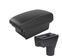 RORVECQ Pour Nissan Pour Sunny Boîte D'accoudoir De Voiture 2010-2023 Pour Nissan Pour March Pour Micra K13 MK4 IV Boîte D'accoudoir Centrale(B2 ligne noire 3USB)