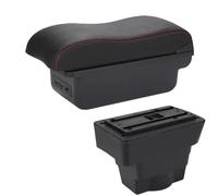 RORVECQ Pour Opel Pour Astra J Boîte D'accoudoir Central Pour Opel Pour Astra Accoudoir Auto 2012-2020 Boîte De Rangement Pièce De Rétrofit(B1 Noir rouge 3USB)