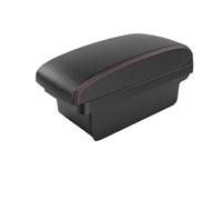 RORVECQ Pour Opel Pour Corsa F Accoudoir 2019 2020 2021 2022 2023 2024 Boîte De Rangement D'accoudoir Central Intérieur(A1 Noir rouge SANS USB)
