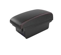 RORVECQ Pour Opel Pour Corsa F Accoudoir 2019 2020 2021 2022 2023 2024 Boîte De Rangement D'accoudoir Central Intérieur(B1 Noir rouge 3USB)