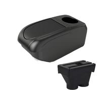 RORVECQ Pour Peugeot 208 2012-2018 Boîte D'accoudoir Central Boîte De Rangement Accessoires Auto Pièces De Rétrofit Support Auto Cendrier(B1 Black Frame 6USB)