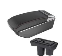 RORVECQ Pour Peugeot 301 Boîtier D'accoudoir Central Boîte De Rangement Intérieur Rechange Accessoire Auto Avec USB(B1 Black red NO USB)