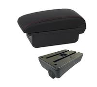 RORVECQ Pour Peugeot 307 I 2001 2002 2003 2004 2005-2008 Boîte Accoudoir Boîte Rangement Détails Intérieurs Pièces Auto Modifiées(B1 Noir rouge 3USB)