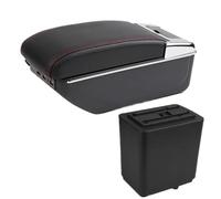 RORVECQ Pour Peugeot Pour Partner Tepee Boîte D'accoudoir Voiture Boîte De Rangement Accessoires Auto Détails Intérieurs(C1 ligne rouge 7USB)