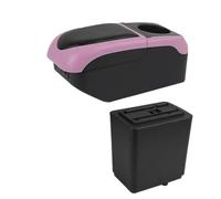 RORVECQ Pour Peugeot Pour Partner Tepee Boîte D'accoudoir Voiture Retrofit Boîte De Rangement Accessoires Auto Détails Intérieurs(Black Pink)