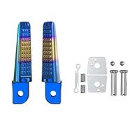 RORVECQ Pour Phantom 150 Pour CB190R 1 Paire Repose-pieds antidérapants Pédales en alliage d'aluminium Repose-pieds arrière moto(Blue Gold)