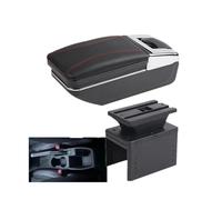 RORVECQ Pour Renault Pour Clio 5 Boîte D'accoudoir Pour Renault Pour Captur Pour Clio5 Boîte D'accoudoir Central Pour Voiture Boîte De Rangement(Une ligne rouge PAS d'USB)