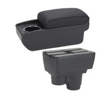 RORVECQ Pour Renault Pour Duster Accoudoir Pour Dacia Pour Duster Accoudoir Auto 2019-2024 Boîte De Rangement Intérieur Retrofit(B2 Ligne noire 6USB)