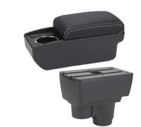 RORVECQ Pour Renault Pour Duster Accoudoir Pour Dacia Pour Duster Accoudoir Auto 2019-2024 Boîte De Rangement Intérieur Retrofit(B3 Noir blanc 6USB)