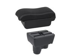 RORVECQ Pour Renault Pour Duster Accoudoir Pour Renault Pour Dacia Pour Duster 2 3 Boîte À Accoudoir Auto 2019-2024 Boîte De Rangement(B2 Black white 3 USB)