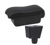 RORVECQ Pour Renault Pour Logan 2 Accoudoir Pour Renault Pour Sandero 2 Boîte D'accoudoir De Voiture Pièces Boîte De Rangement Central(A3 Black white NO USB)