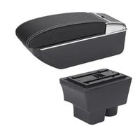 RORVECQ Pour S&koda Pour Fabia 2 2008-2014 Boîte À Accoudoir Pièces Retrofit Boîte De Rangement Pièces Intérieures Accessoires Auto(D3 Noir blanc Sans USB)