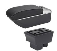 RORVECQ Pour S&koda Pour Fabia 2 2008-2014 Boîte À Accoudoir Pièces Retrofit Boîte De Rangement Pièces Intérieures Accessoires Auto(B3 Noir blanc 7USB)