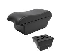 RORVECQ Pour SEAT Pour ARONA Accoudoir Voiture Boîte De Rangement Double Couche Avec Chargeur USB Accessoires Auto(Ligne noire A2 Pas d'USB)