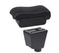 RORVECQ Pour SEAT Pour Cordoba II Boîte D'accoudoir Pour SEAT Pour Cordoba II 2003 2004-2009 Console Centrale Boîte D'accoudoir Auto(B3 Noir blanc 3USB)
