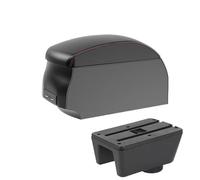 RORVECQ Pour Seat Pour Ibiza 6j Pour Ibiza 6L Accoudoir De Voiture Boîte De Rangement Auto Pièces De Retouche Accessoires Auto Intérieurs(A1 Black Red single)