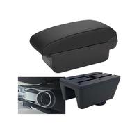 RORVECQ Pour Seat Pour Ibiza Boîte D'accoudoir Pour Ibiza 6j Pour Ibiza 6L Accoudoir Voiture Boîte De Rangement Pièces Retrofit(C2 Ligne noire PAS d'USB)