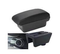 RORVECQ Pour Seat Pour Ibiza Boîte D'accoudoir Pour Ibiza 6j Pour Ibiza 6L Accoudoir Voiture Boîte De Rangement Pièces Retrofit(B2 ligne noire 3USB)