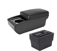 RORVECQ Pour Skoda Pour Octavia Accoudoir Pour Skoda Pour Octavia Mk3 A7 2014 2015 2016 2017 Boîte D'accoudoir Auto Boîte De Rangement(Ligne noire A2 Pas d'USB)