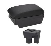RORVECQ Pour Suzuki Pour Liana A6 Boîte À Accoudoir Console Centrale De Voiture Coffre De Rangement Accoudoir Avec Porte-gobelet Interface USB(C2 ligne noire 7USB)