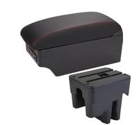 RORVECQ Pour TOYOTA Pour AVANZA 2016 Boîte D'accoudoir Auto Intérieur Spécial Transformation Centre Boîte De Rangement(A1 Noir rouge 7USB)