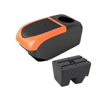 RORVECQ Pour Toyota Pour Yaris Cross Boîte D'accoudoir Pour Yaris Suv Centrale Boîte De Contenu Du Magasin Décoration Avec Interface USB(B2 Orange frame 6USB)