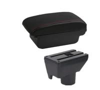 RORVECQ Pour TOYOTA Pour Yaris Pour Vitz Boîte D'accoudoir Pour Voiture Boîte De Rangement Central Accessoires De Voiture Transformation Intérieure(A1 Noir rouge SANS USB)