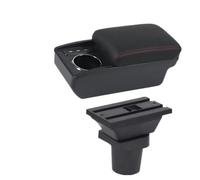RORVECQ Pour Toyota Pour Yaris Pour Vitz Hayon 5 Portes 1998-2007 2008 2009 2010 2011 Boîte D'accoudoir Auto Accoudoir Central(B1 Noir rouge 3USB)