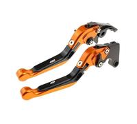 RORVECQ Pour Triumph Pour Scrambler 400X 2023-2024 Accessoires Moto Leviers De Frein Et D'embrayage Réglables Pliables Extensibles(Orange black)