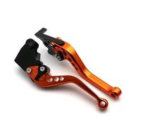 RORVECQ Pour Triumph Pour Trident 660 2021-2023 Leviers De Frein Et D'embrayage Longs Réglables À Poignée Courte(Orange,Short)