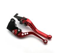 RORVECQ Pour Triumph Pour Trident 660 2021-2023 Leviers De Frein Et D'embrayage Longs Réglables À Poignée Courte(ROUGE,Short)