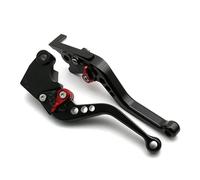 RORVECQ Pour Triumph Pour Trident 660 2021-2023 Leviers De Frein Et D'embrayage Longs Réglables À Poignée Courte(Noir rouge,Short)