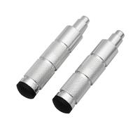 RORVECQ Pour Universal CNC Aluminium M8 Motocyclette Vélo Quad Scooter Moto Dirt Repose-pieds Pédales(Argent)