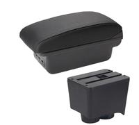 RORVECQ Pour VW Pour Polo Accoudoir Pour VW Pour Polo 9N 3 Boîte D'accoudoir Auto 2002-2009 Pièces Retrofit Boîte De Rangement USB(B2 ligne noire 3USB)