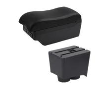 RORVECQ Pour VW Pour Polo Boîte À Accoudoir Pour VW Pour Polo 9N 3 2002 2003 2004-2009 Accoudoir Voiture Boîtière De Rangement Central(C black line 7USB)